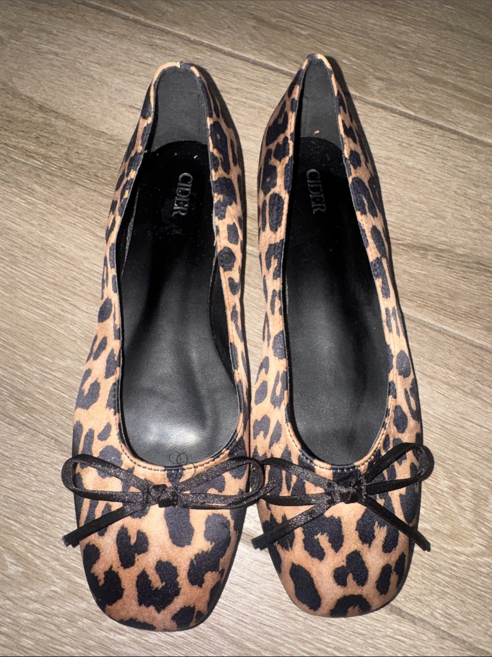 Cider Leopard-Print Ballet Flats in Brown and Black